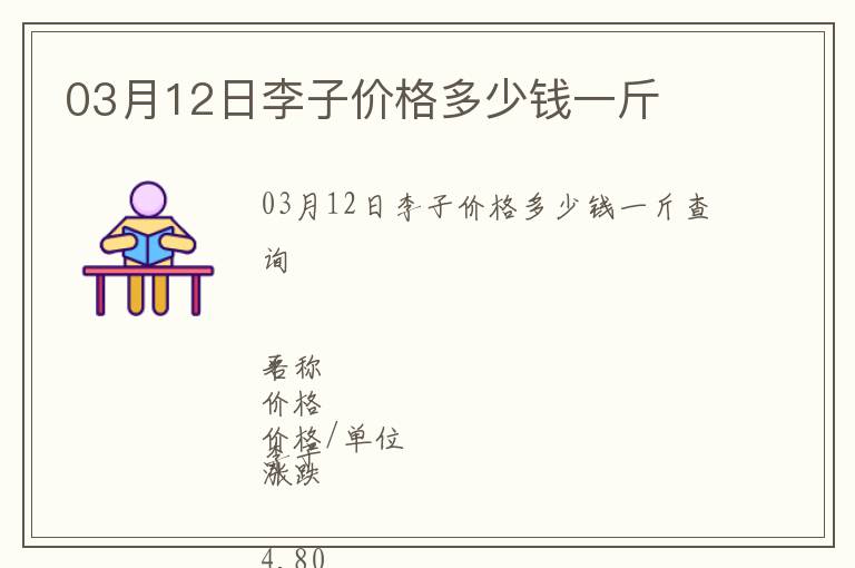 03月12日李子價(jià)格多少錢一斤
