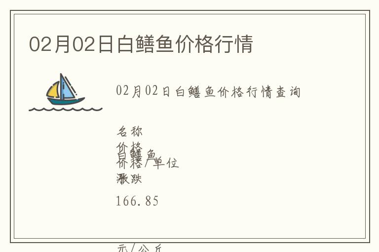 02月02日白鱔魚價格行情