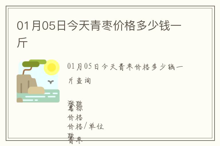 01月05日今天青棗價格多少錢一斤