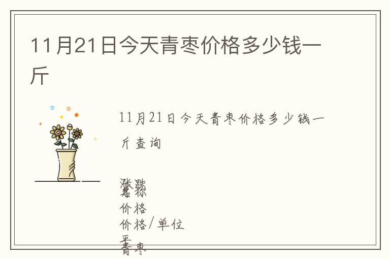 11月21日今天青棗價(jià)格多少錢一斤