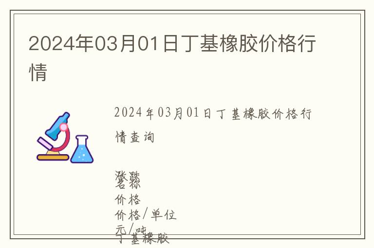 2024年03月01日丁基橡膠價格行情