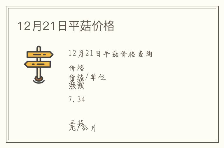 12月21日平菇價(jià)格