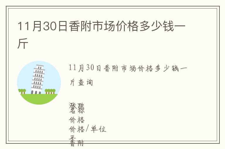 11月30日香附市場(chǎng)價(jià)格多少錢(qián)一斤