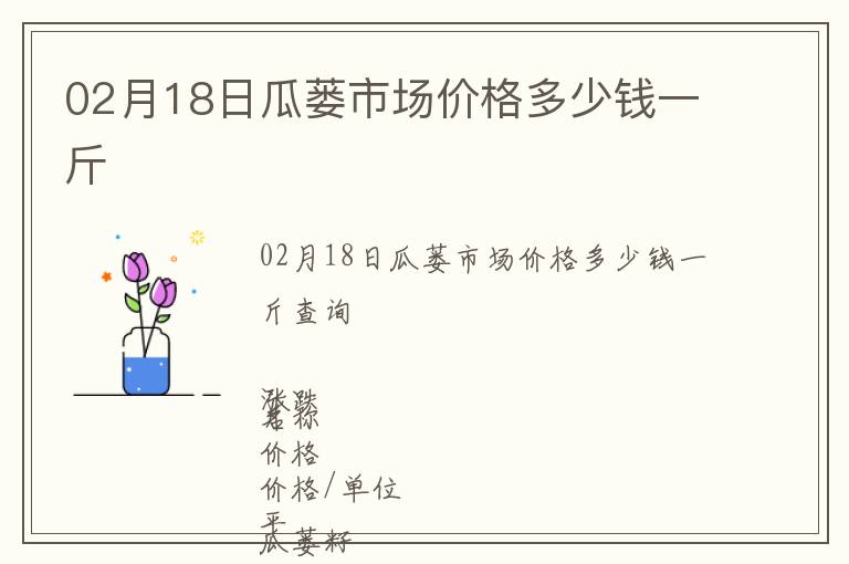 02月18日瓜蔞市場價格多少錢一斤