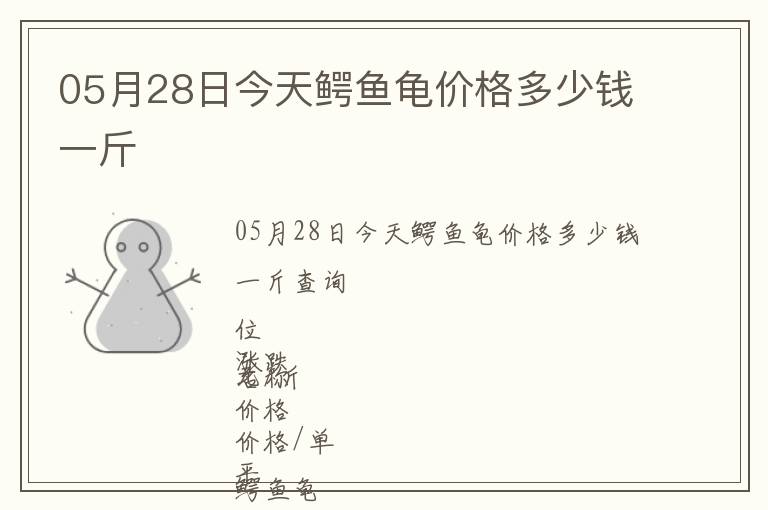 05月28日今天鱷魚龜價(jià)格多少錢一斤