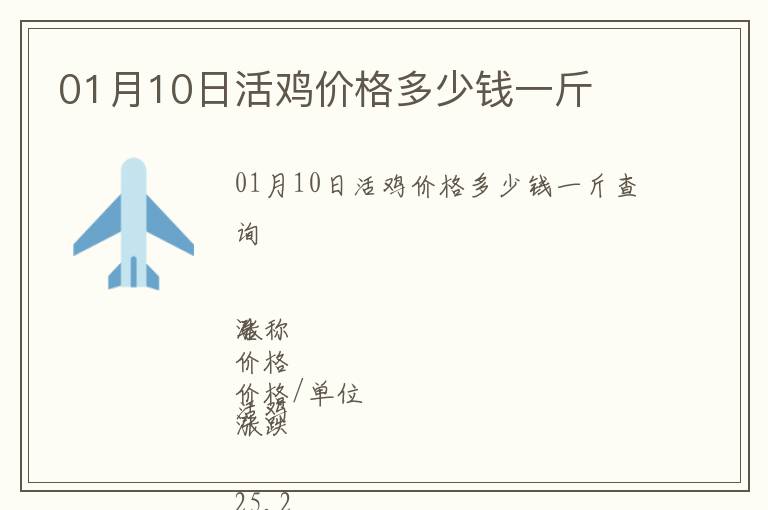 01月10日活雞價(jià)格多少錢(qián)一斤