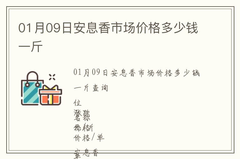 01月09日安息香市場價格多少錢一斤