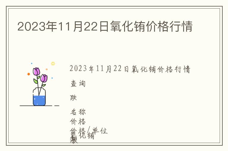 2023年11月22日氧化銪價(jià)格行情