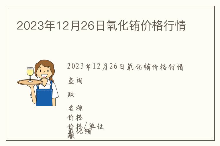 2023年12月26日氧化銪價(jià)格行情