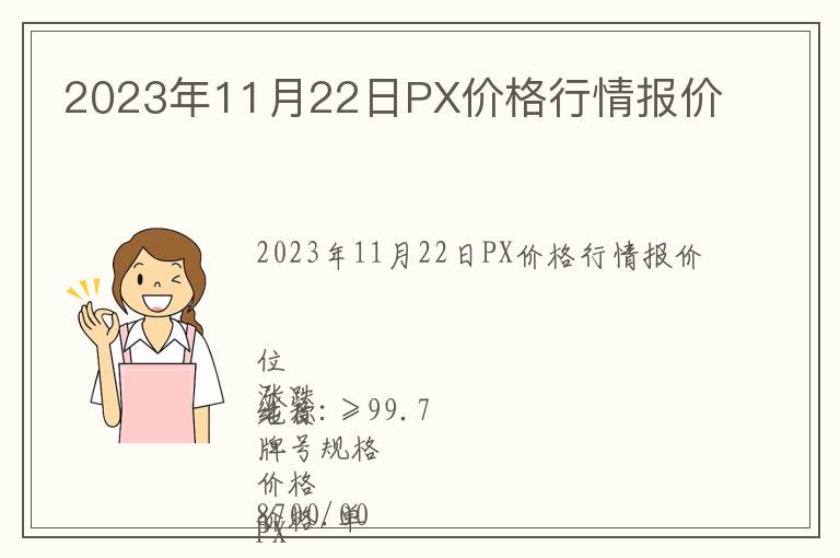 2023年11月22日PX價格行情報價