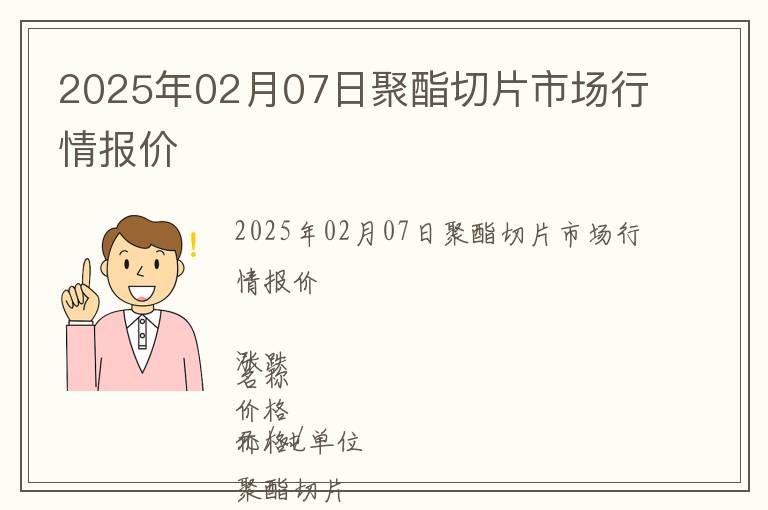2025年02月07日聚酯切片市場行情報(bào)價(jià)