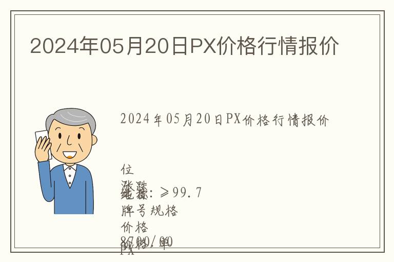 2024年05月20日PX價(jià)格行情報(bào)價(jià)