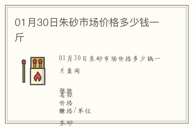 01月30日朱砂市場價格多少錢一斤