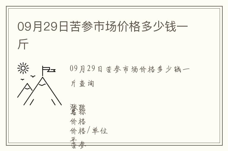 09月29日苦參市場價格多少錢一斤