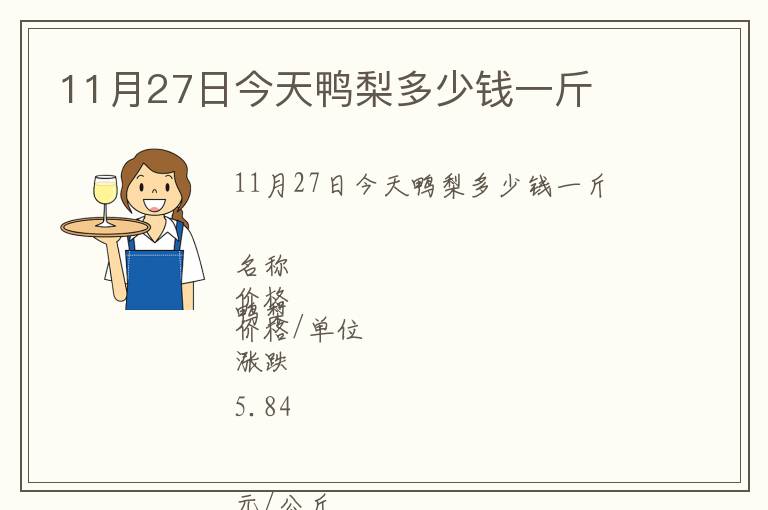 11月27日今天鴨梨多少錢一斤