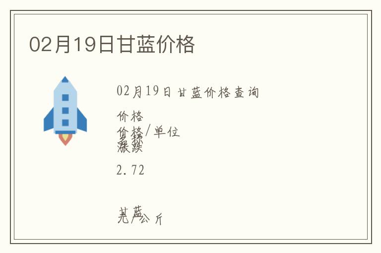 02月19日甘藍(lán)價(jià)格