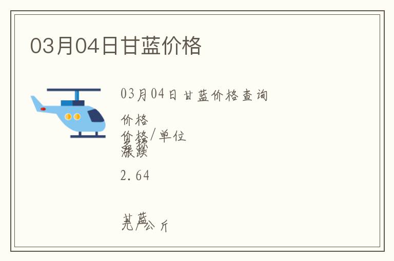 03月04日甘藍(lán)價格