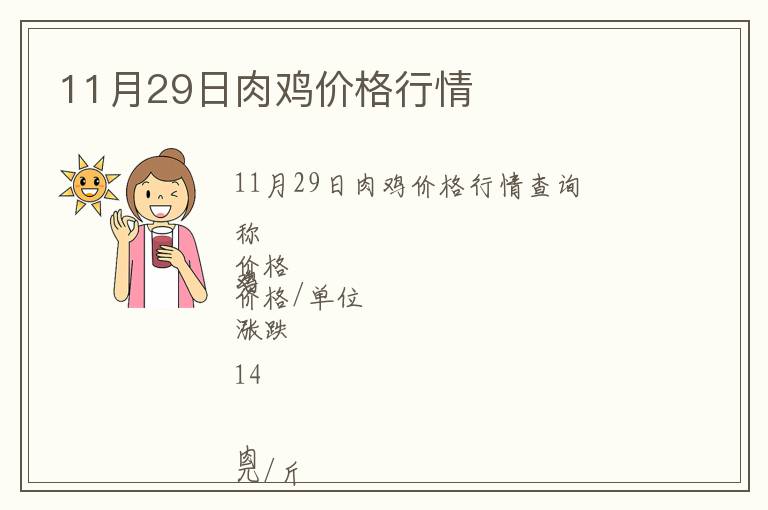 11月29日肉雞價(jià)格行情
