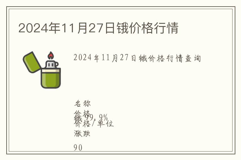 2024年11月27日鋨價(jià)格行情