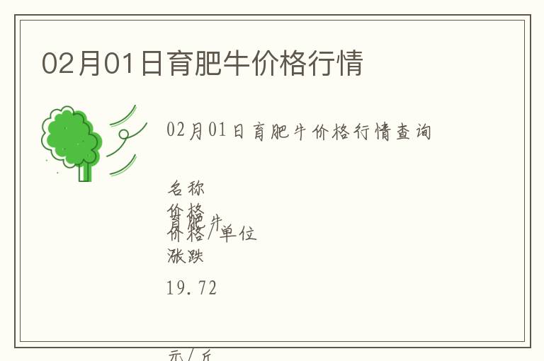 02月01日育肥牛價格行情