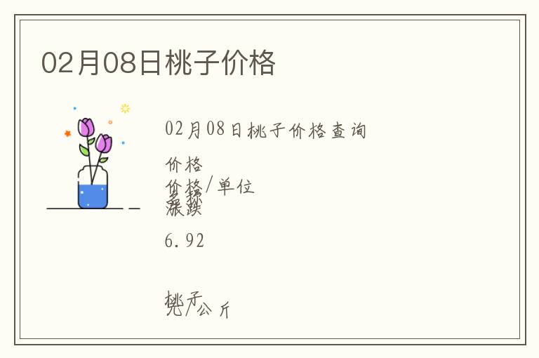 02月08日桃子價(jià)格