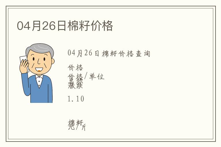 04月26日棉籽價(jià)格