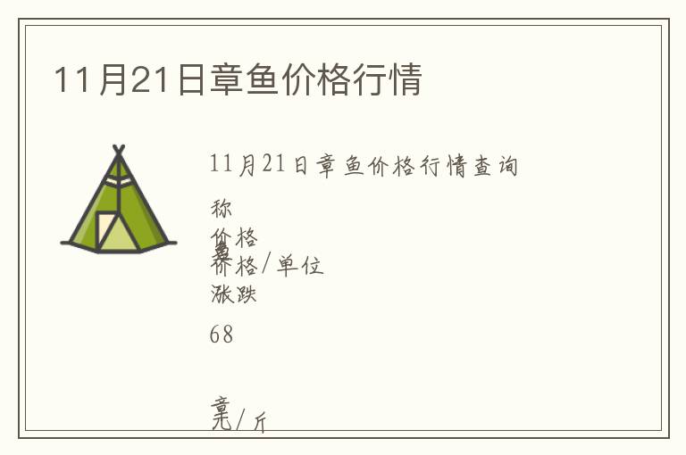 11月21日章魚(yú)價(jià)格行情