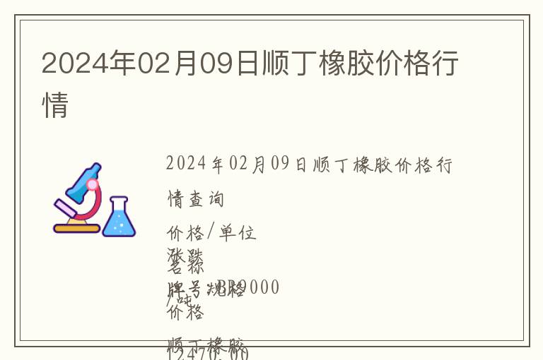2024年02月09日順丁橡膠價格行情