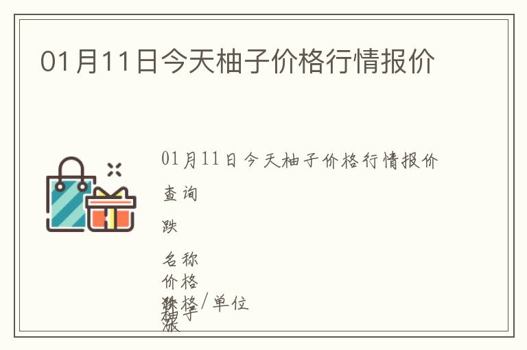 01月11日今天柚子價(jià)格行情報(bào)價(jià)
