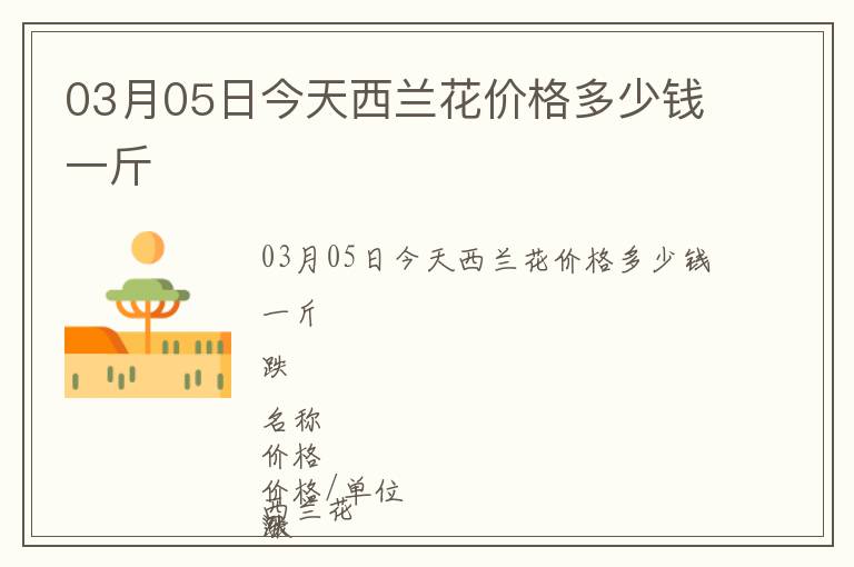 03月05日今天西蘭花價格多少錢一斤