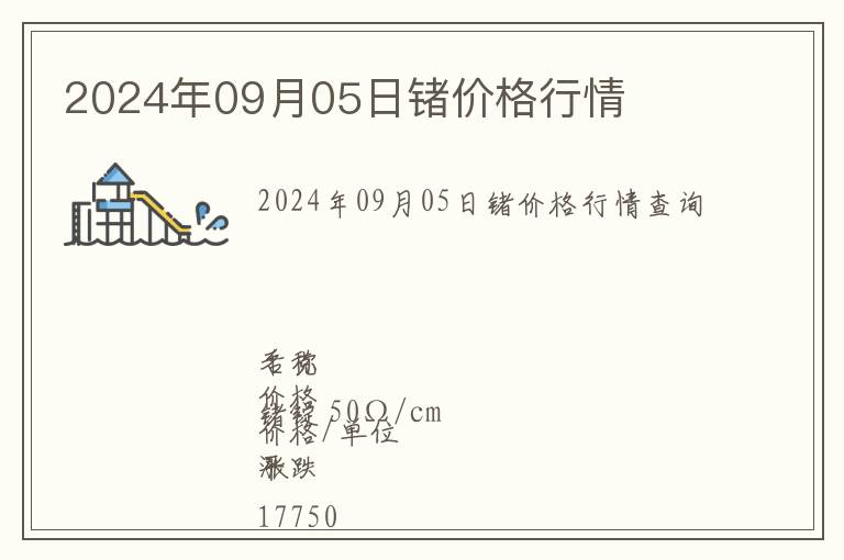 2024年09月05日鍺價(jià)格行情