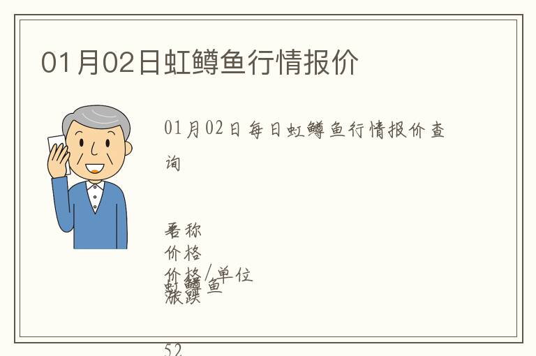 01月02日虹鱒魚行情報價