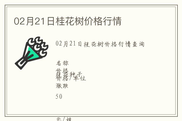 02月21日桂花樹(shù)價(jià)格行情