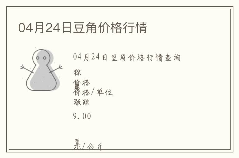 04月24日豆角價格行情