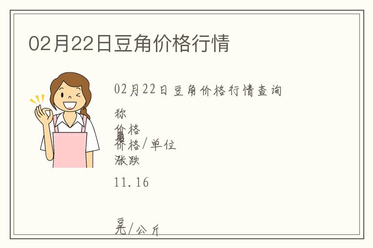 02月22日豆角價格行情