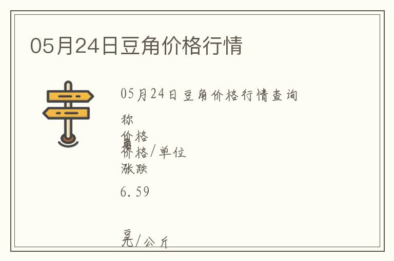 05月24日豆角價格行情