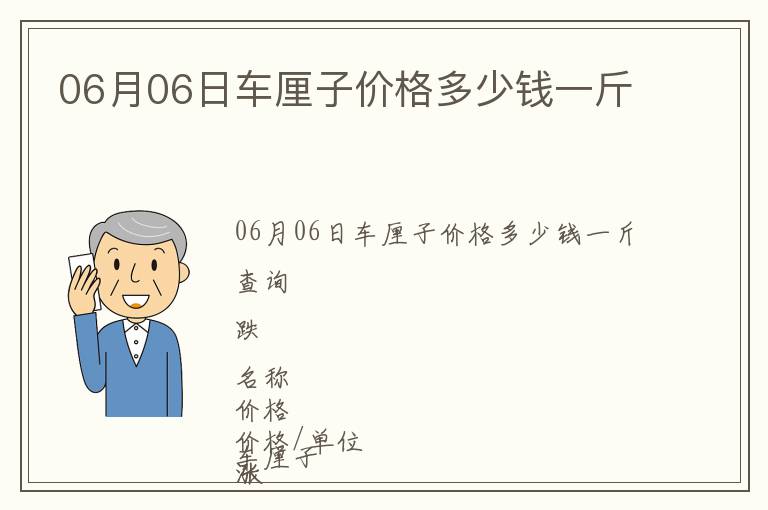 06月06日車?yán)遄觾r格多少錢一斤