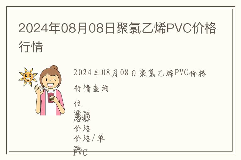 2024年08月08日聚氯乙烯PVC價格行情