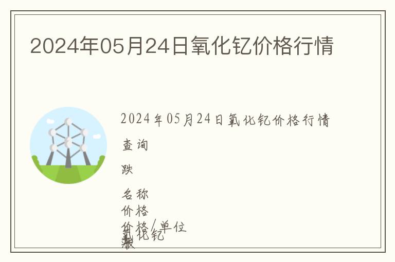 2024年05月24日氧化釔價格行情