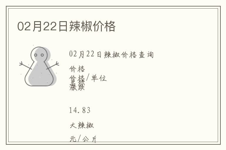 02月22日辣椒價格