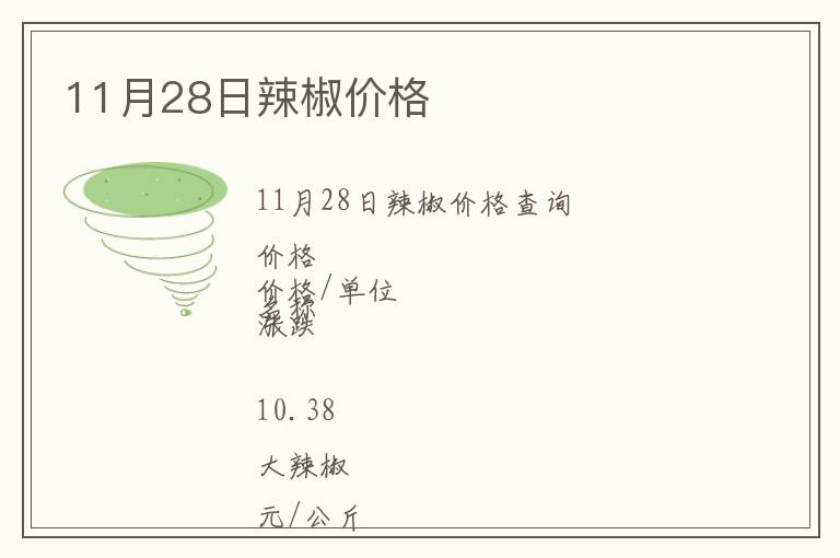 11月28日辣椒價(jià)格
