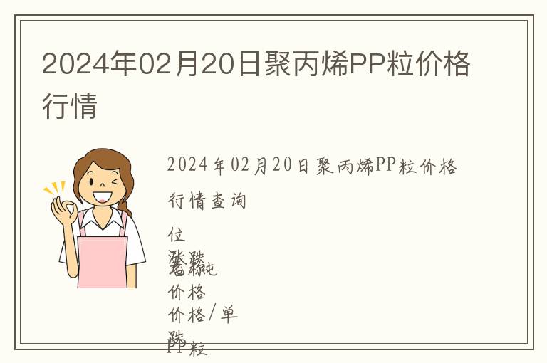 2024年02月20日聚丙烯PP粒價格行情