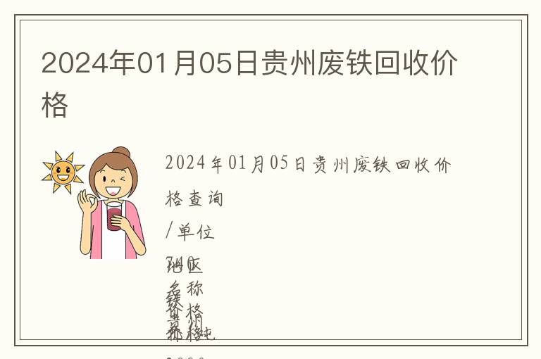 2024年01月05日貴州廢鐵回收價格