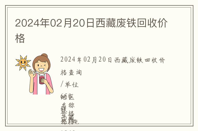 2024年02月20日西藏廢鐵回收價(jià)格