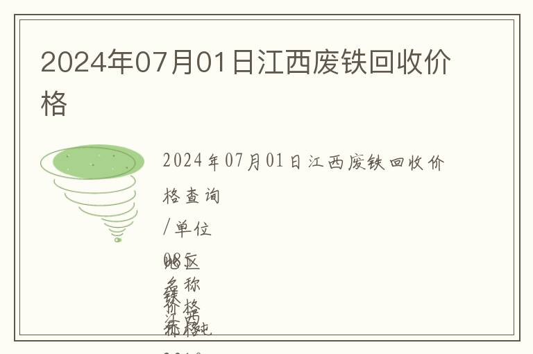 2024年07月01日江西廢鐵回收價格