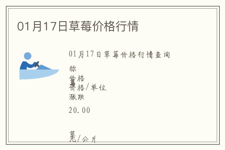 01月17日草莓價(jià)格行情