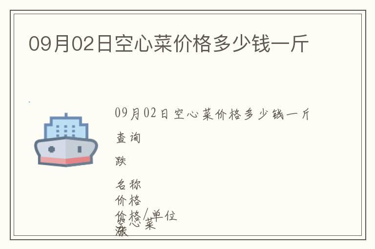 09月02日空心菜價格多少錢一斤