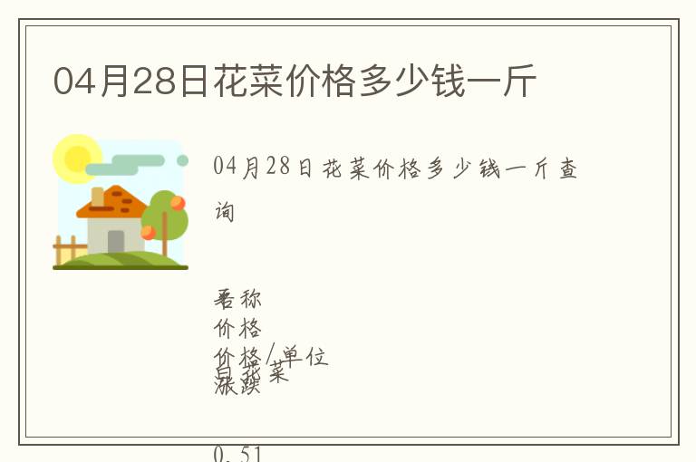 04月28日花菜價(jià)格多少錢一斤