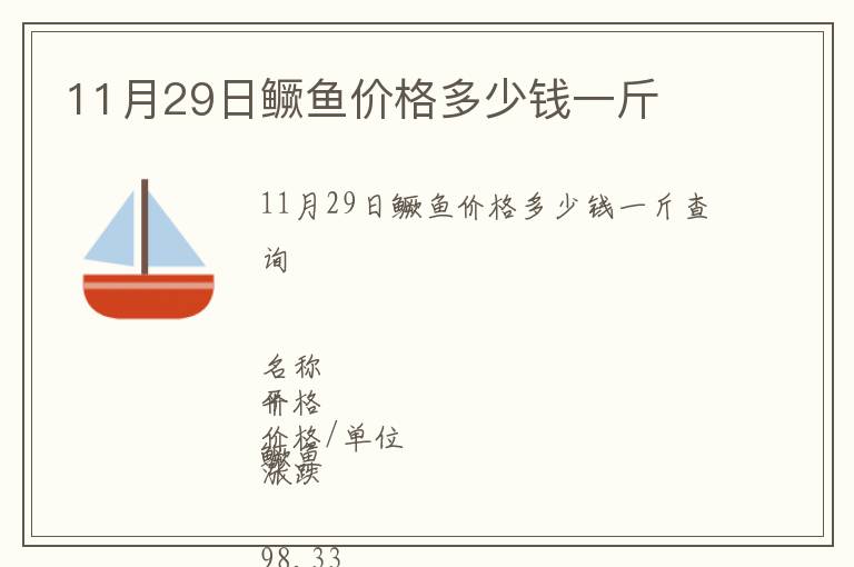 11月29日鱖魚價格多少錢一斤