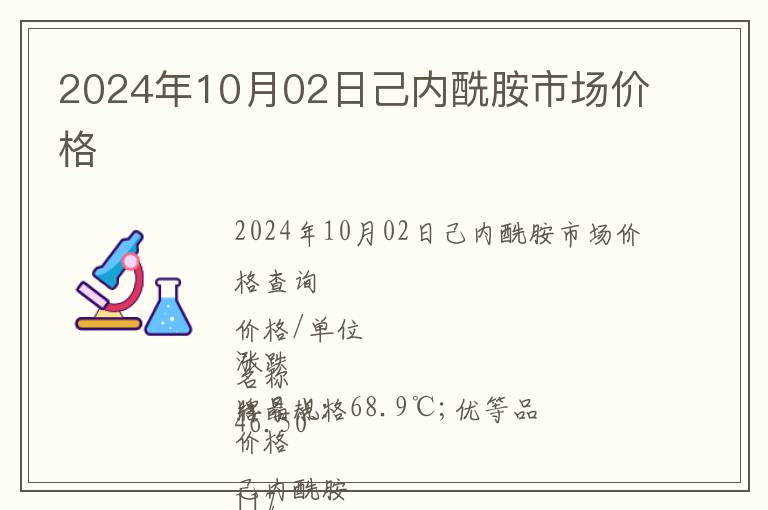 2024年10月02日己內(nèi)酰胺市場價格